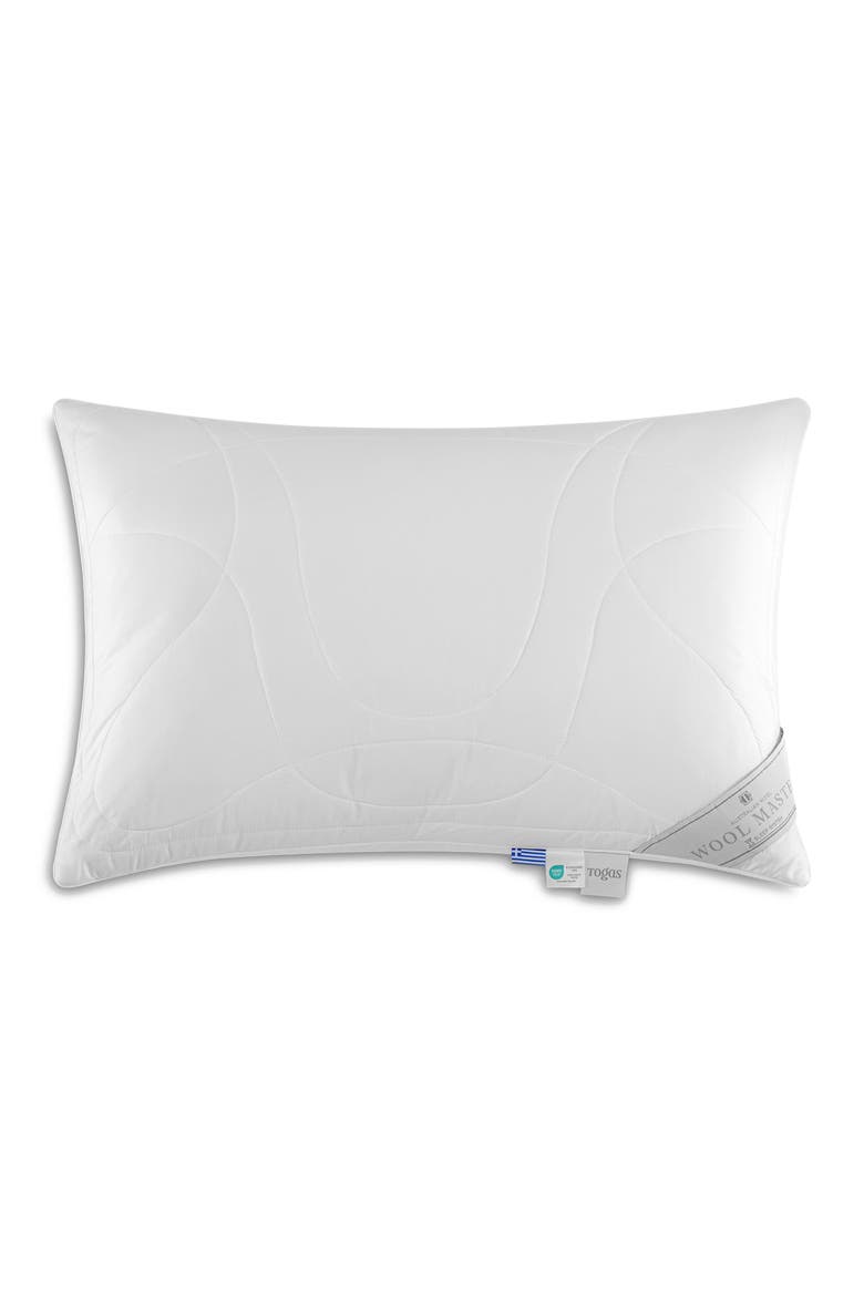 Woolmaster sheep wool pillow, Main, color, White