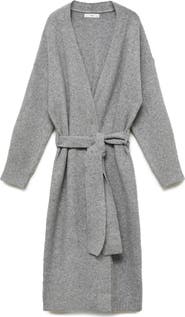 MANGO Longline Tie Belt Cardigan