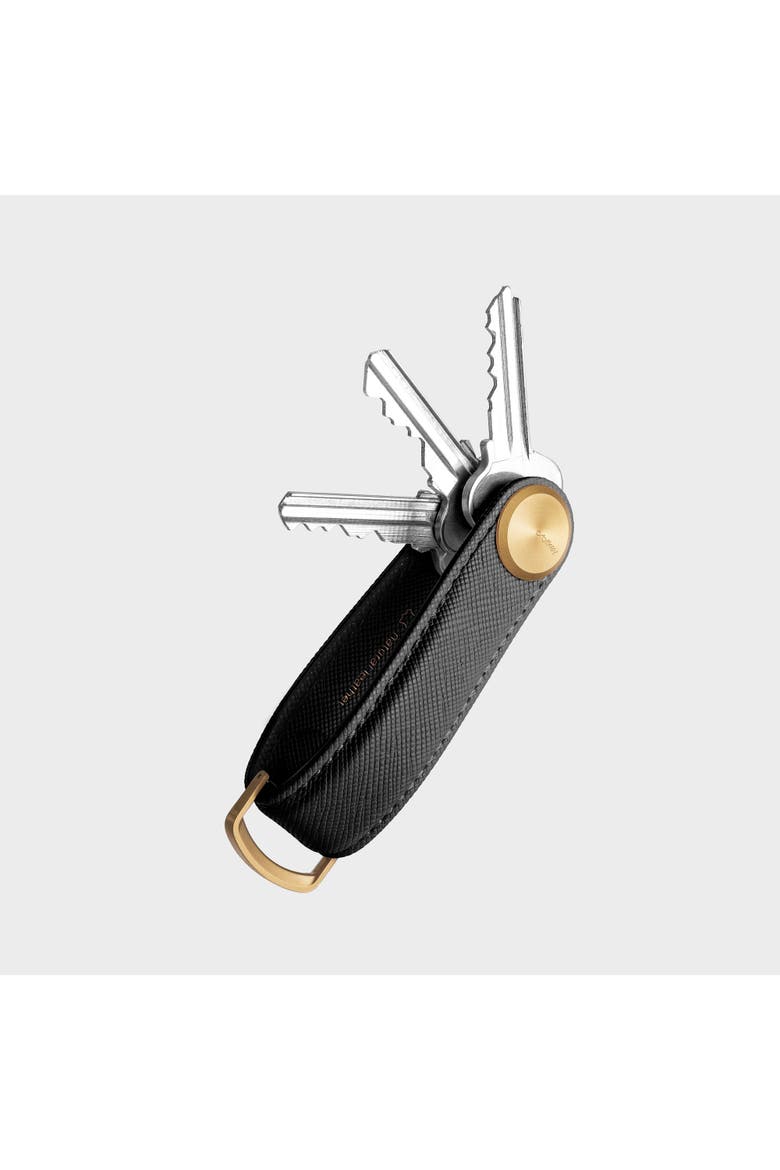 Pro Saffiano Leather Key Organiser, Main, color, Liquorice