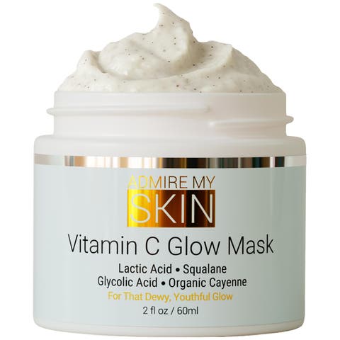 Vitamin C Glow Mask for Brightening - Contains Glycolic and Lactic Acids