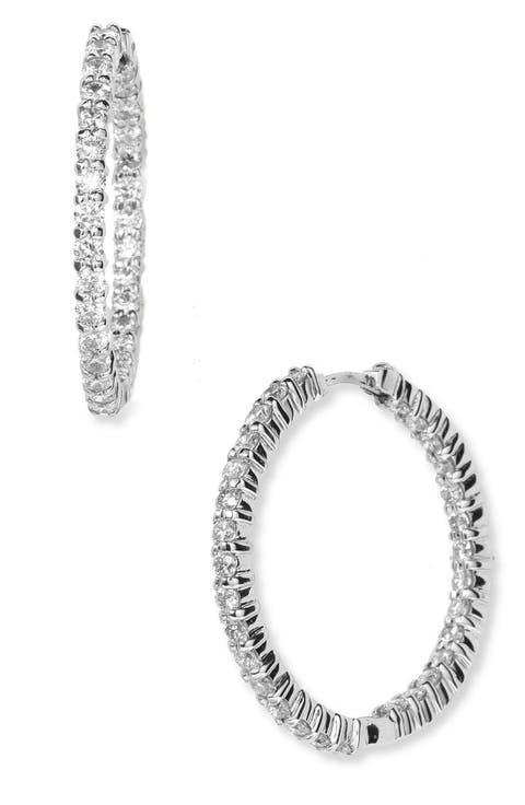 Inside Out Diamond Hoop Earrings