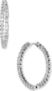 Roberto Coin Inside Out Diamond Hoop Earrings