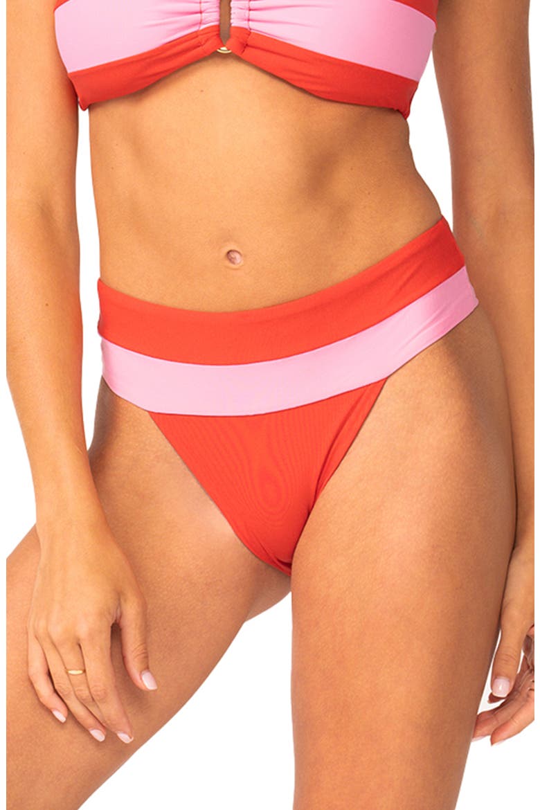 Passion Banded Bikini Bottoms, Main, color, PASSION