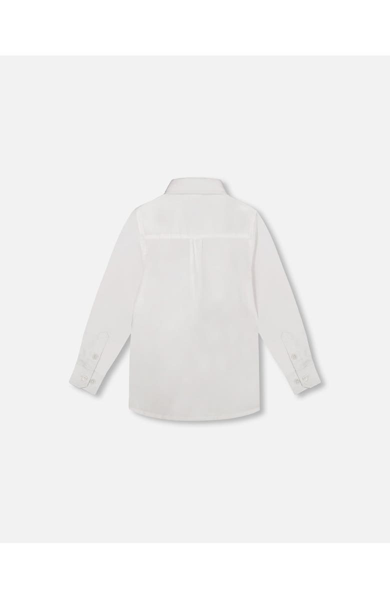Deux par Deux Button Down Long Sleeve Shirt, Alternate, color, White
