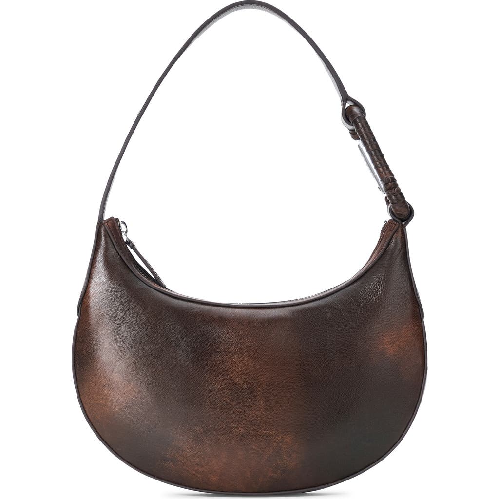 Staud Alden Leather Shoulder Bag In Brown