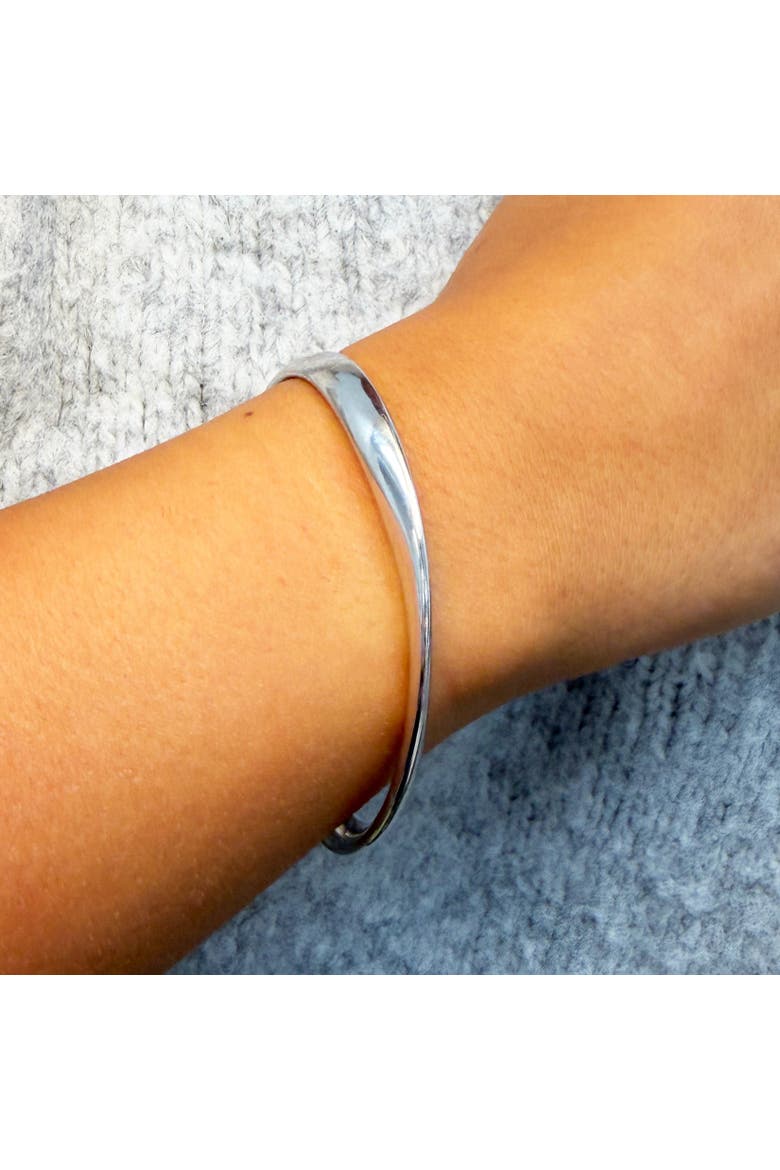 Sculpted Cuff Bangle, Alternate, color, Sterling Silver