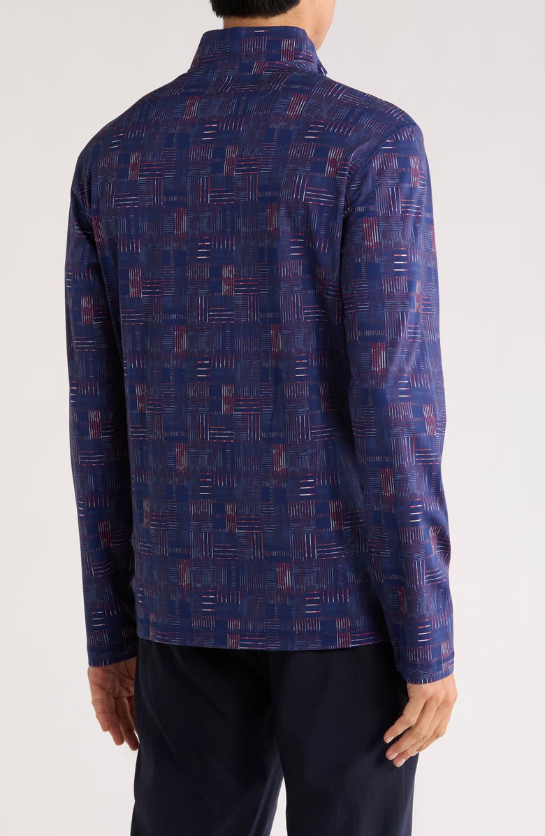 Bugatchi Stretch Cotton Quarter Zip Pullover, Alternate, color, Pumpkin