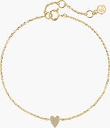 MEJURI Mini Heart Pavé Diamond Bracelet