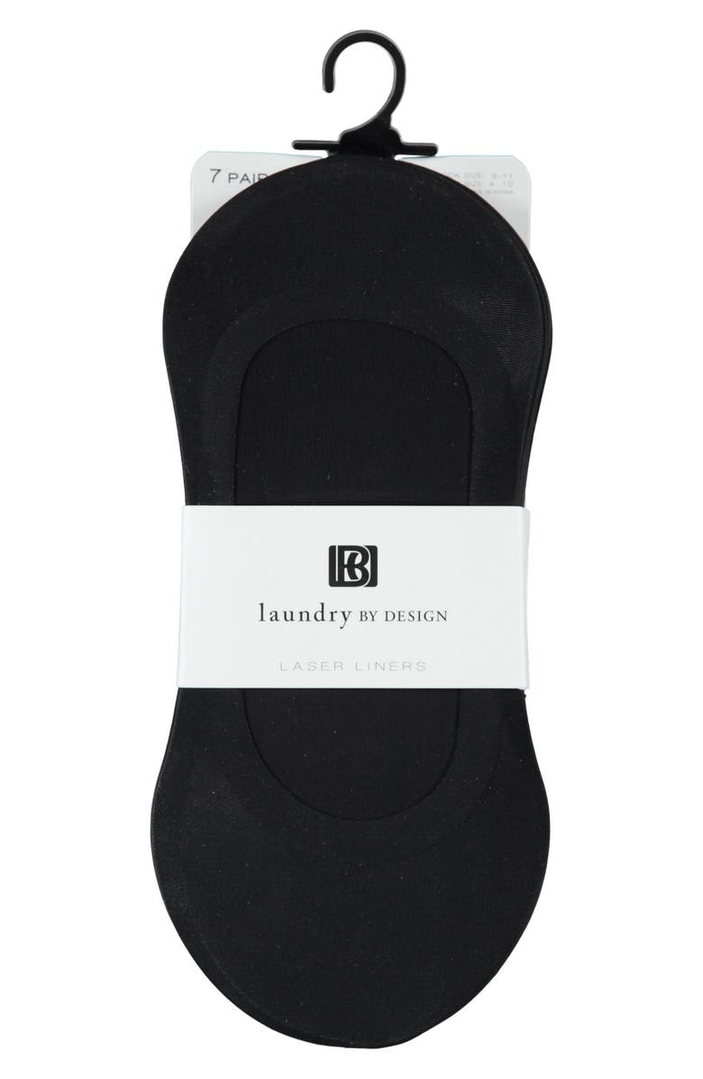 Laundry by Shelli Segal 7-Pack Solid Laser-Cut Liner Socks, Alternate, color, 
