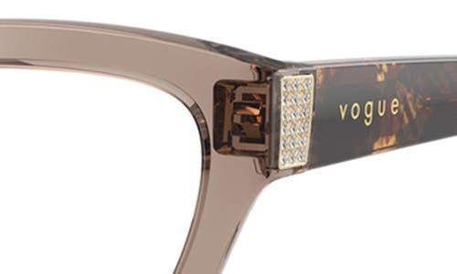 Vogue 54mm Cat Eye Optical Glasses In Transparent Beige