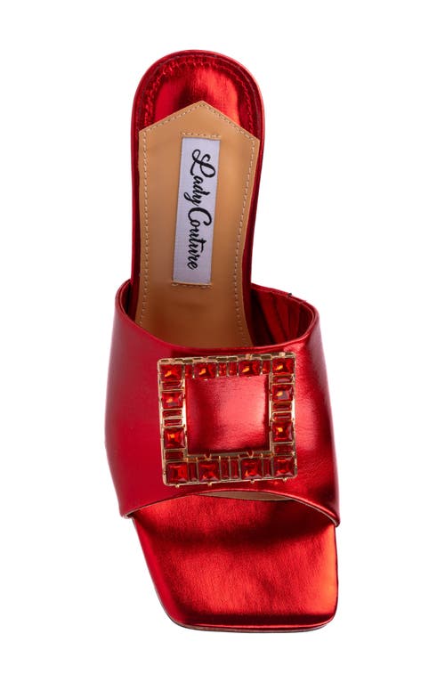 Lady Couture Casino Slide Sandal In Red