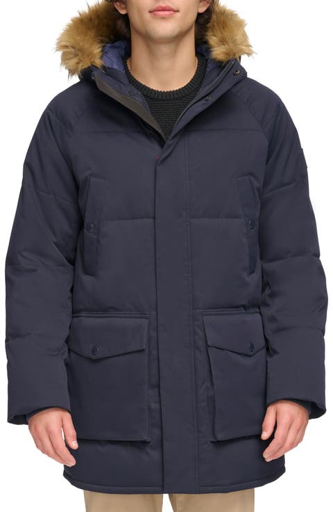 Faux Fur Trim Insulated Parka