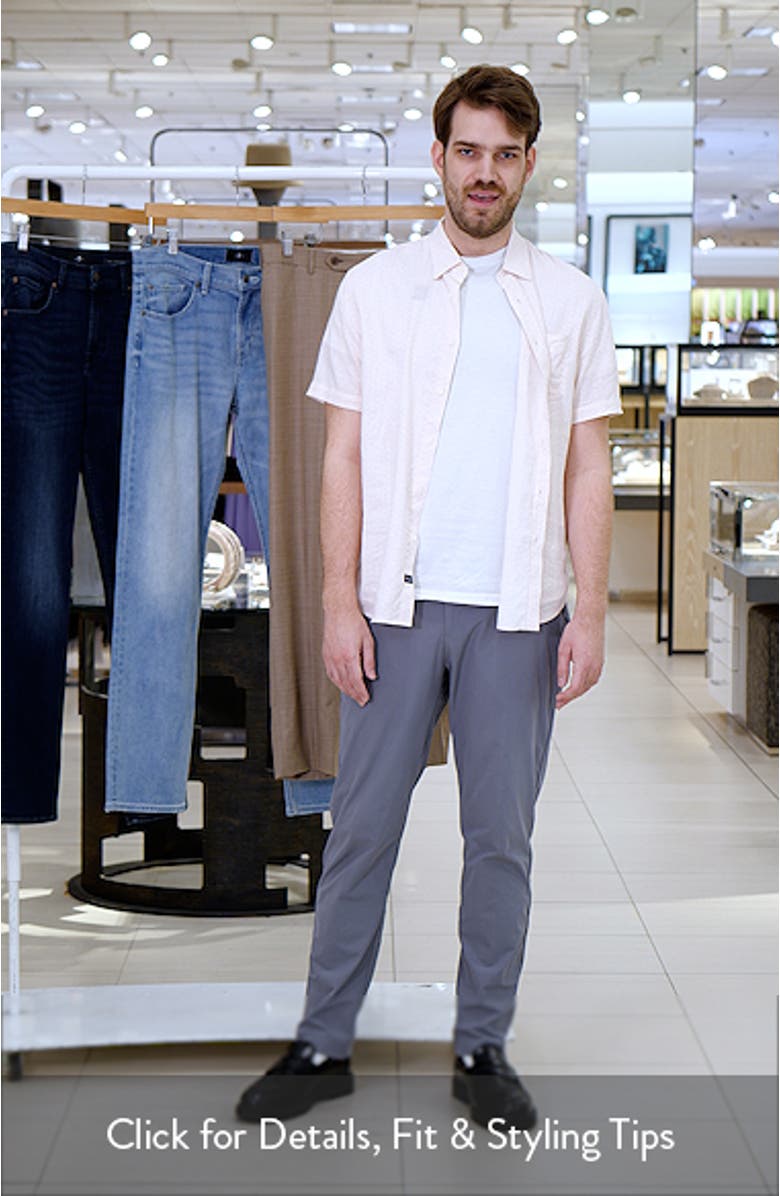 Carson Short Sleeve Stretch Linen Blend Button-Up Shirt