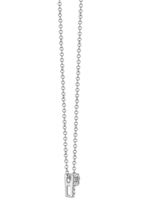 Bony Levy Diamond Pavé Initial Pendant Necklace In 18k White Gold - P