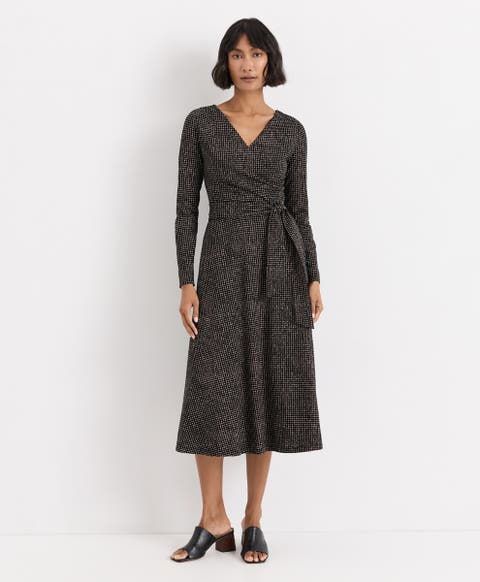 Fit & Flare Wrap Dress Made with Organic Cotton