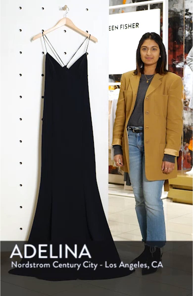 Luna Stretch Crepe Gown, sales video thumbnail