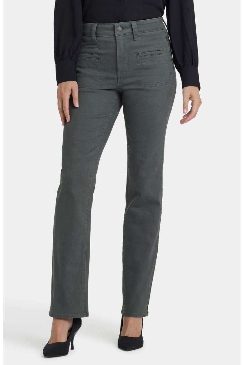 Marilyn High Waist Utility Pocket Jeans, Main, color, TRUE OLIVE
