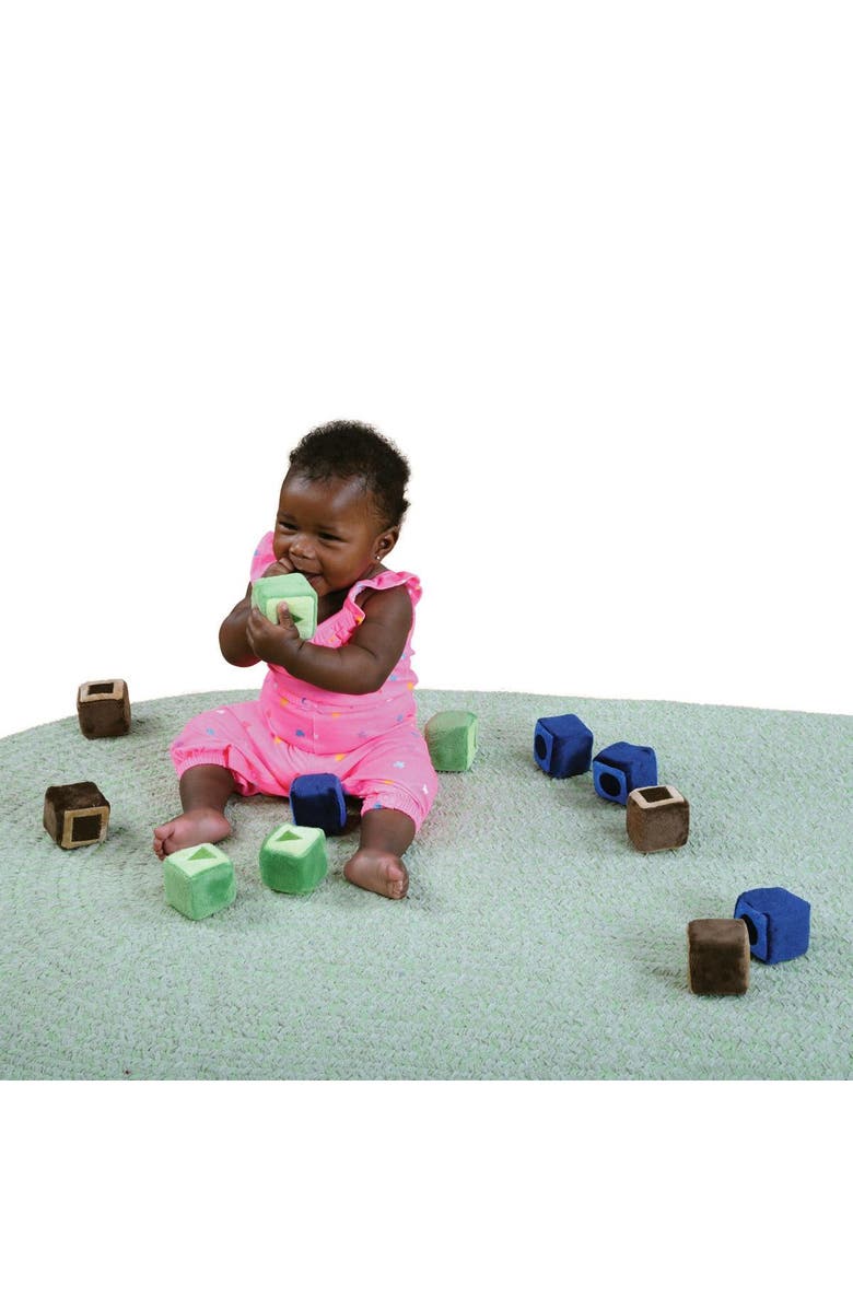 Kaplan Early Learning Company Soft Shape Blocks - 12 Pieces - 2" x 2", Alternate, color, Multicolored