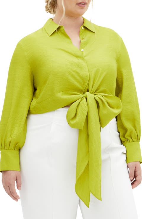 Winnie Tie Front Shirt (Plus)