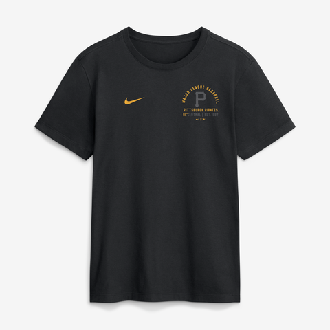 Men's Nike Black Pittsburgh Pirates Split Logo T-Shirt