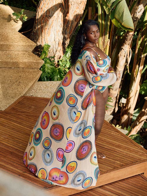 Villa Fresca Serena Cover-up Shawl In Solar
