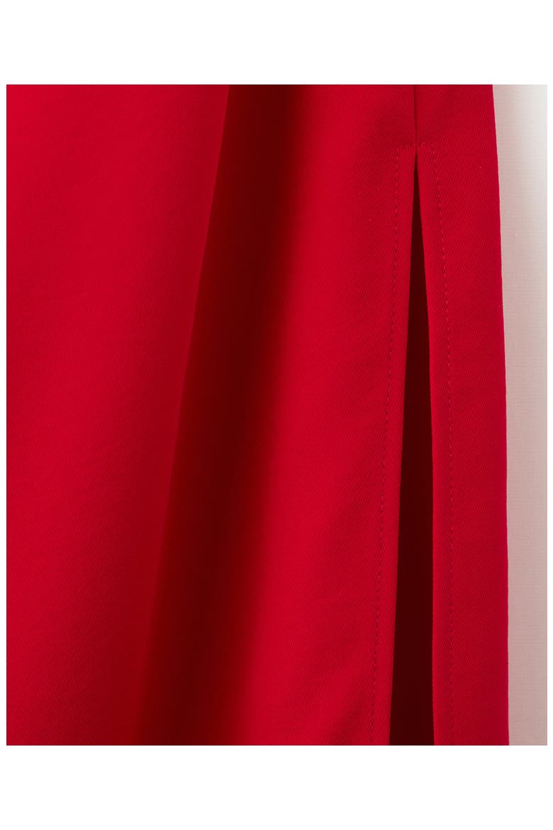Side Ruched Asymmetric Midi Dress, Alternate, color, RED