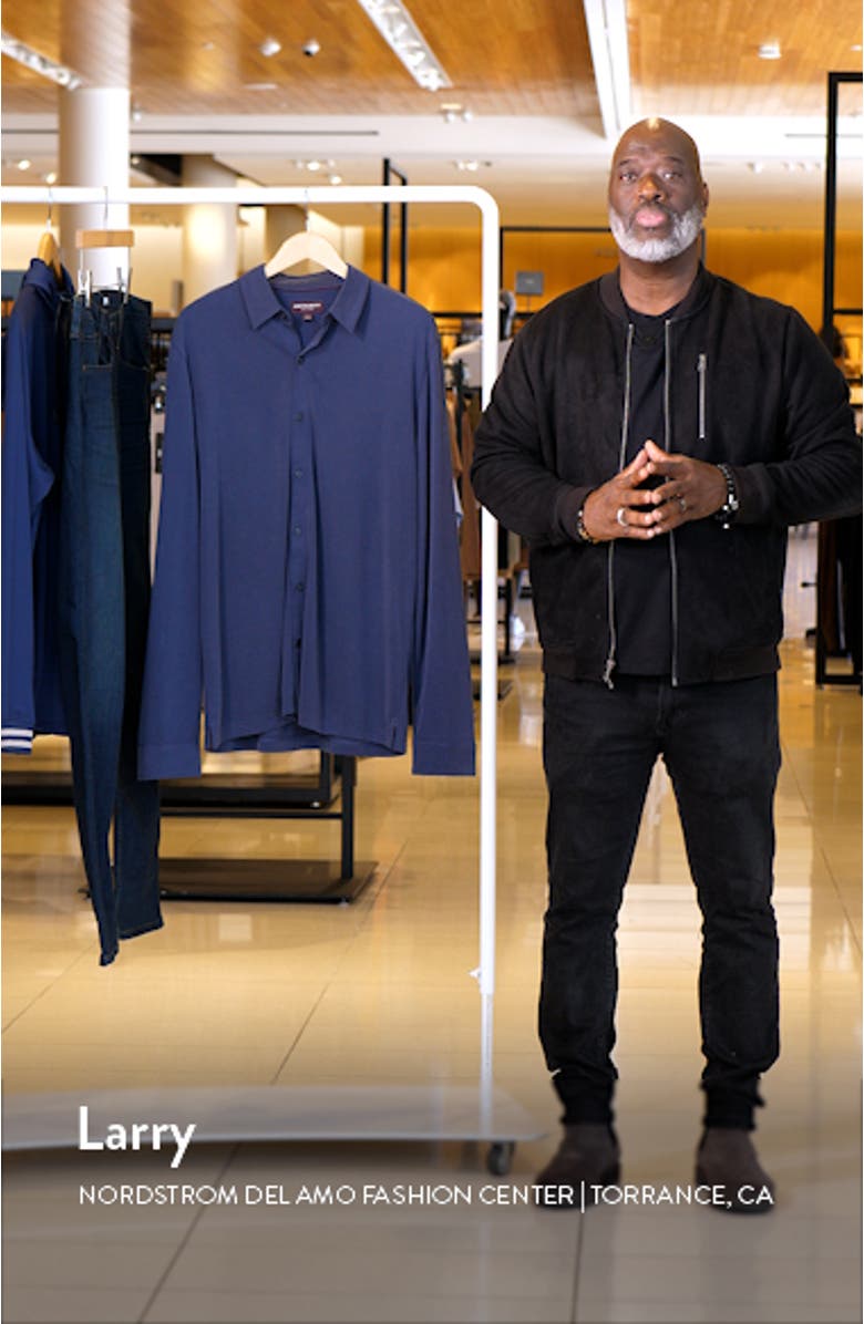 Vintage Wash Knit Button-Up Shirt, sales video thumbnail