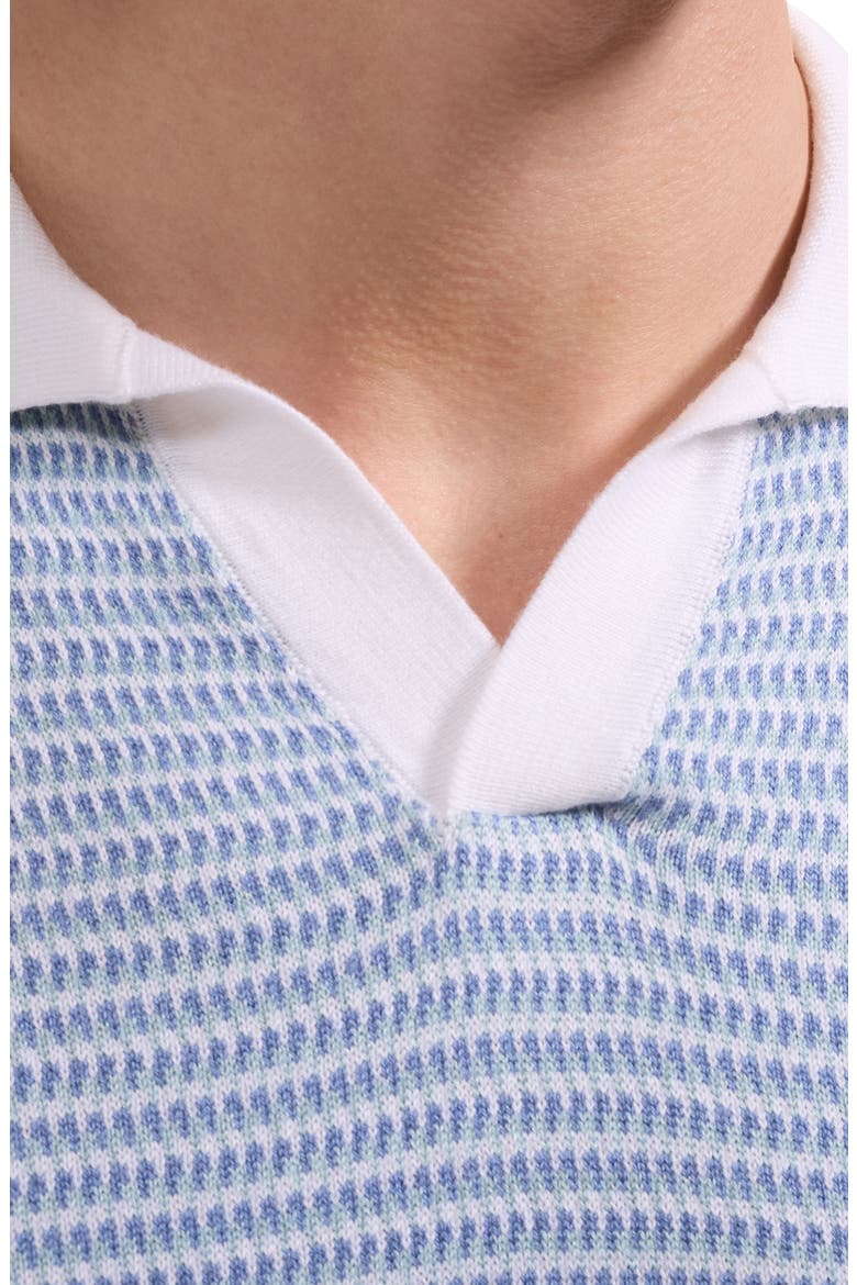 Johnny Collar Stripe Sweater, Alternate, color, PEACOCK