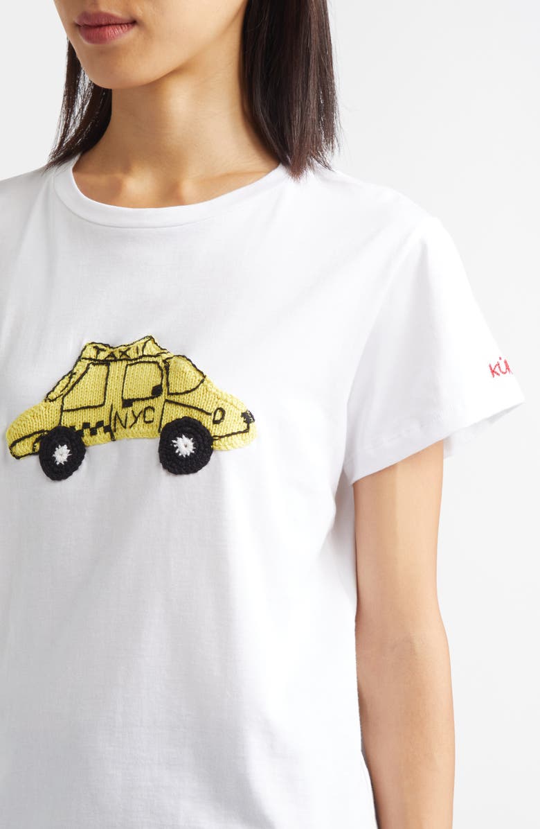 KÚR NYC Taxi Appliqué Pima Cotton T-Shirt, Alternate, color,