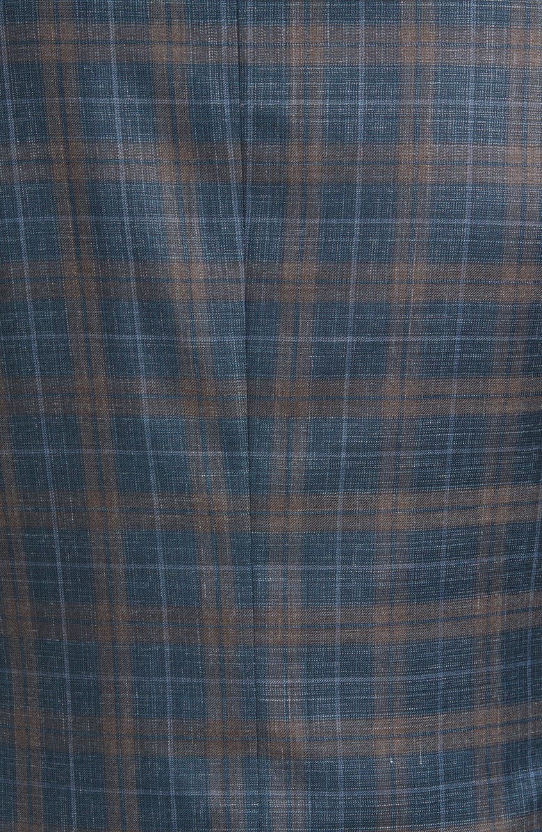 Hickey Freeman Plaid Wool Blend Sport Coat, Alternate, color,