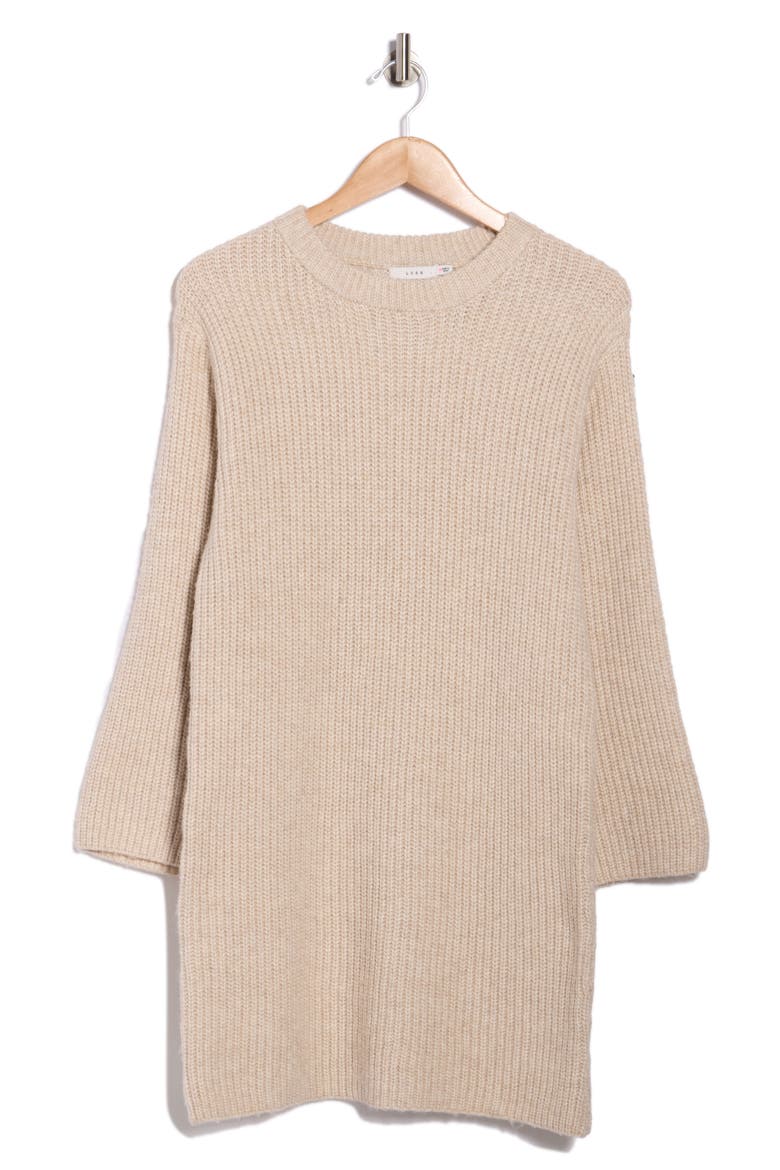 Long Sleeve Sweater Dress, Alternate, color, OATMEAL