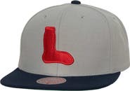 Mitchell & Ness Men's Mitchell & Ness Gray Boston Red Sox Cooperstown Collection Snapback Hat