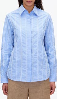 3.1 Phillip Lim Wave Embroidered Long Sleeve Shirt