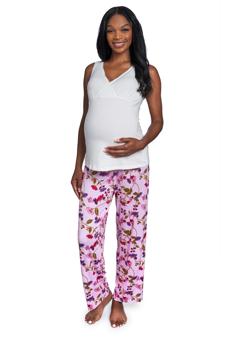 Analise During & After 5-Piece Maternity/Nursing Sleep Set, Alternate, color, LAVENDER ROSE
