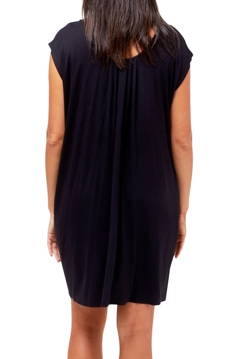 Clementine Maternity & Nursing Nightie, Alternate, color, BLACK