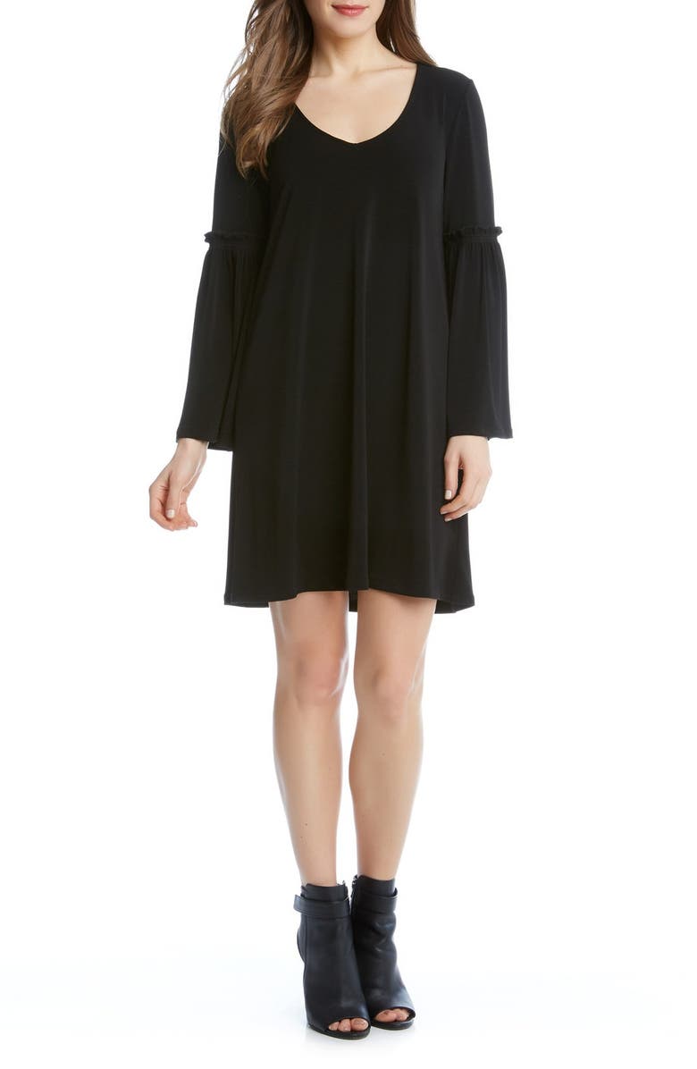 Karen Kane Bell Sleeve A-Line Dress, Alternate, color, 