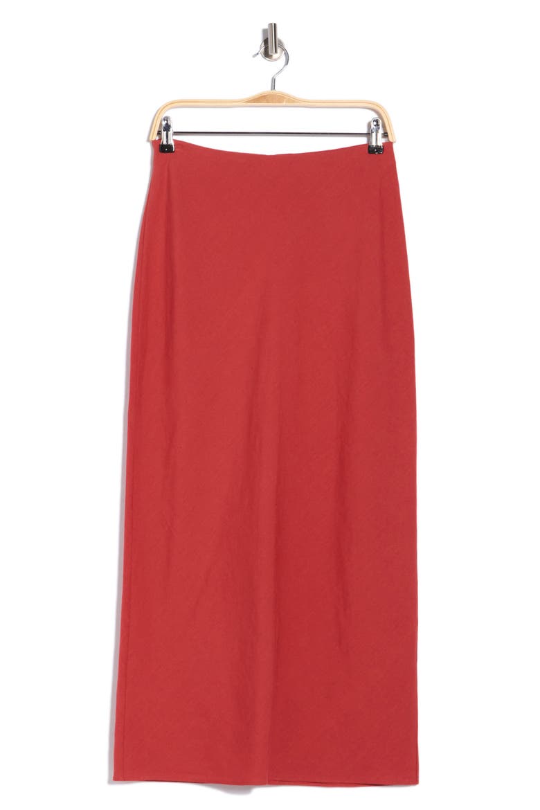 Fluid Maxi Skirt, Alternate, color, CHERRY RED
