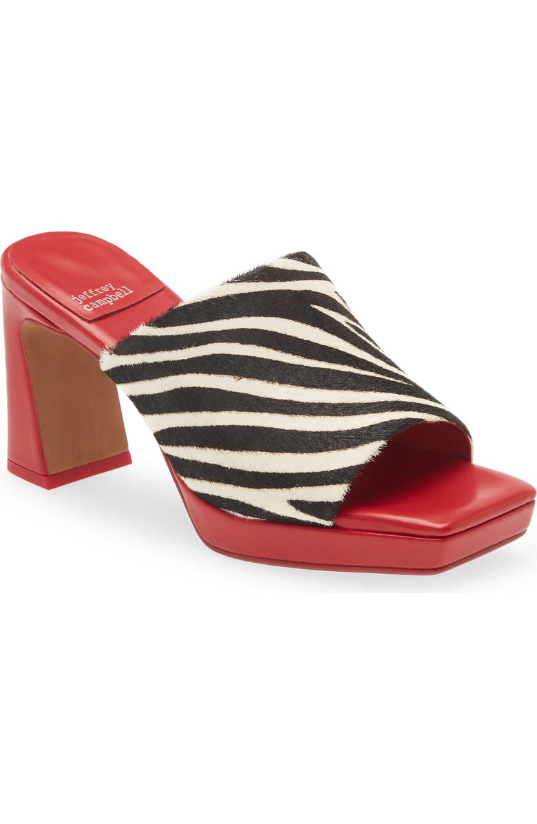 Jeffrey Campbell Caviar Genuine Calf Hair Slide Sandal, Main, color,