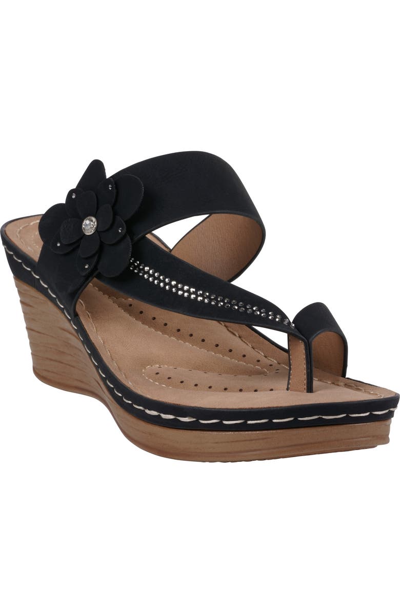 GC SHOES Taryn Flower Wedge Sandal, Main, color,