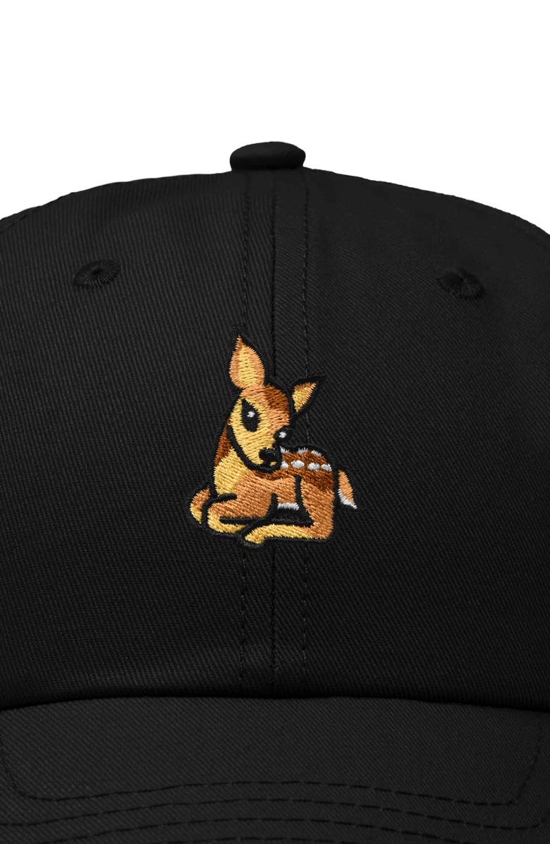 Dalix Fawn Embroidered Outdoor Cap, Alternate, color, Black