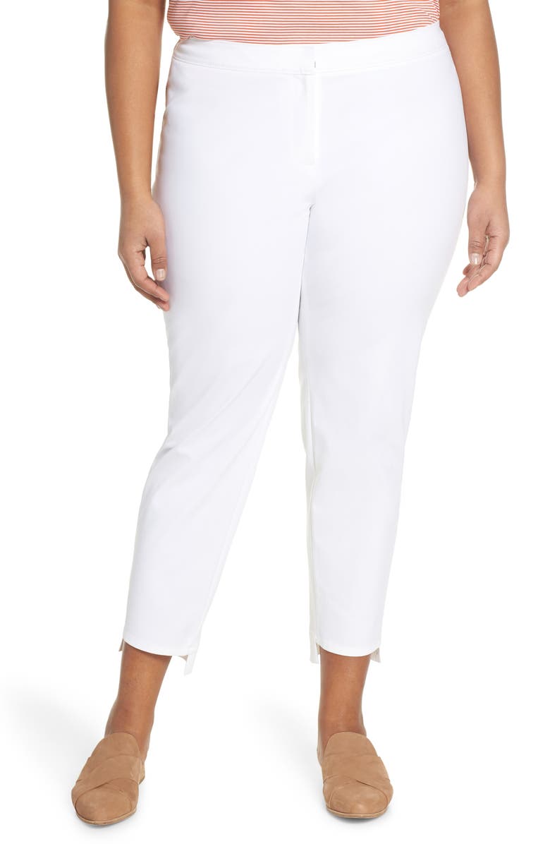 Lafayette 148 New York Manhattan Fundamental Step Hem Slim Pants, Main, color, 