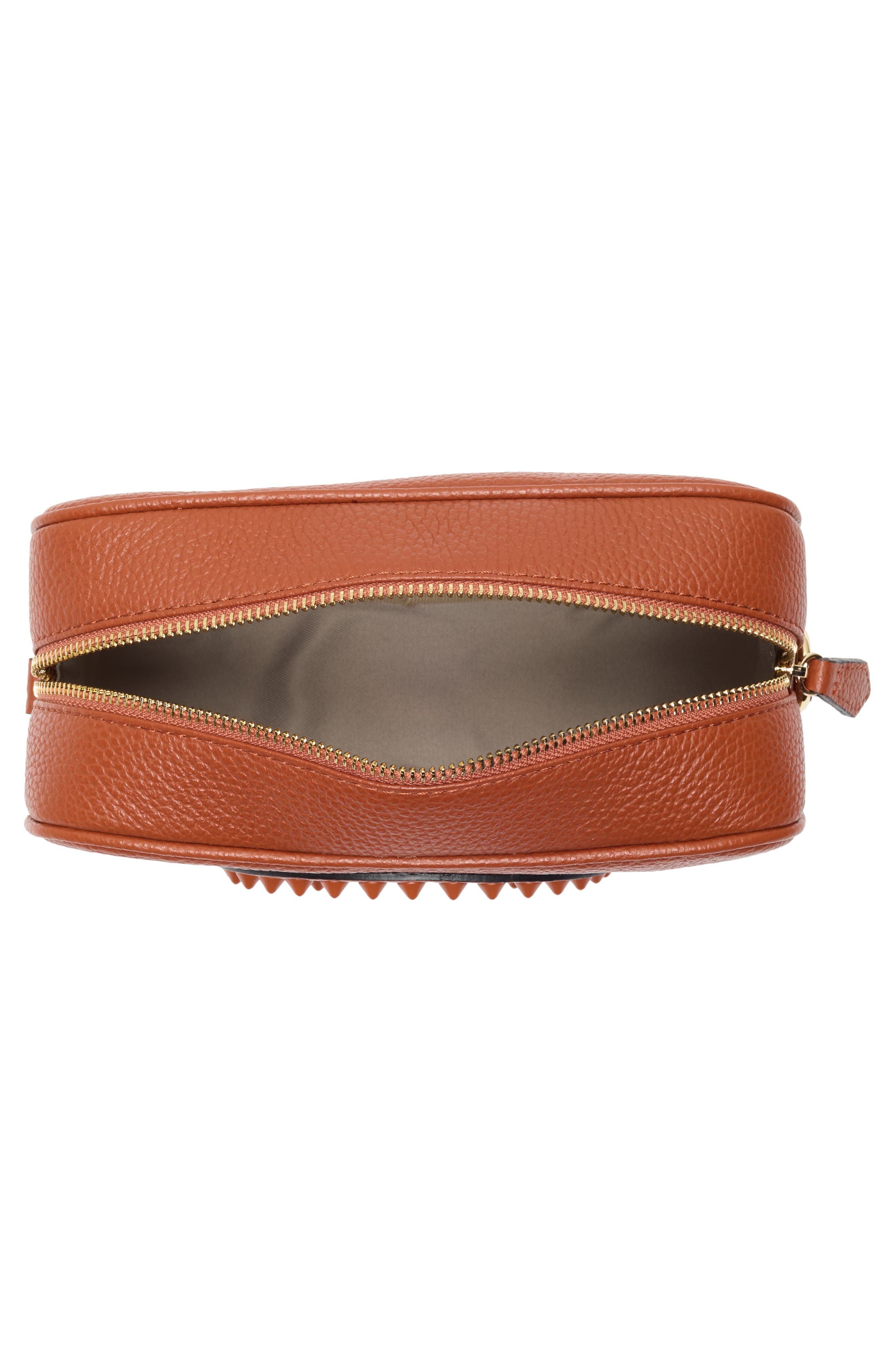 VALENTINO BY MARIO VALENTINO Mia Rock Stud Leather Crossbody Bag, Alternate, color, Whiskey