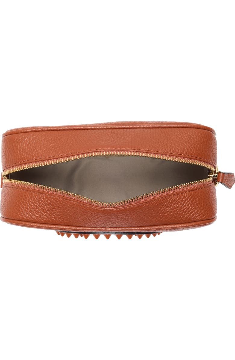 VALENTINO BY MARIO VALENTINO Mia Rock Stud Leather Crossbody Bag, Alternate, color, Whiskey