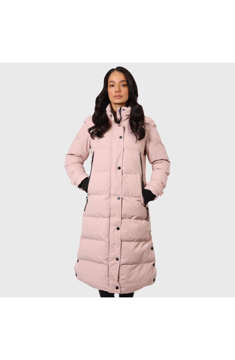 CANADA WEATHER GEAR Quilted Maxi Long Jacket, Main, color, Pink