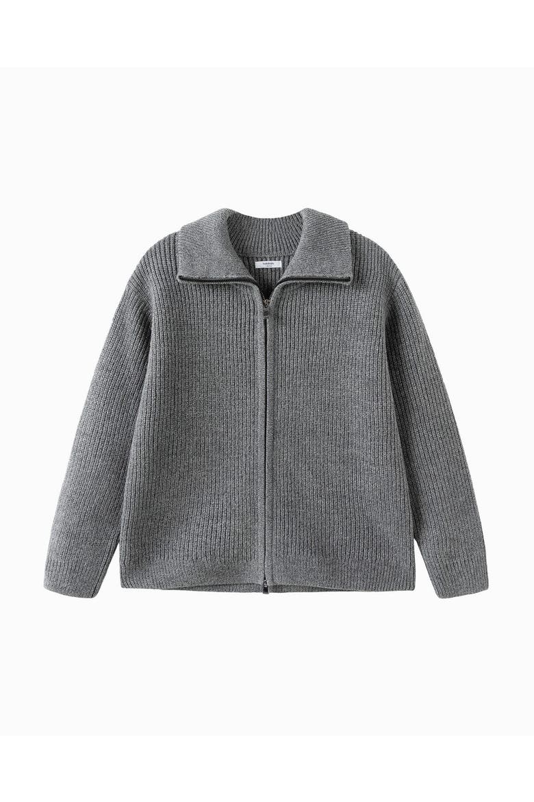 Cool Comfort Zip-Up Knit Jacket, Main, color, Grey