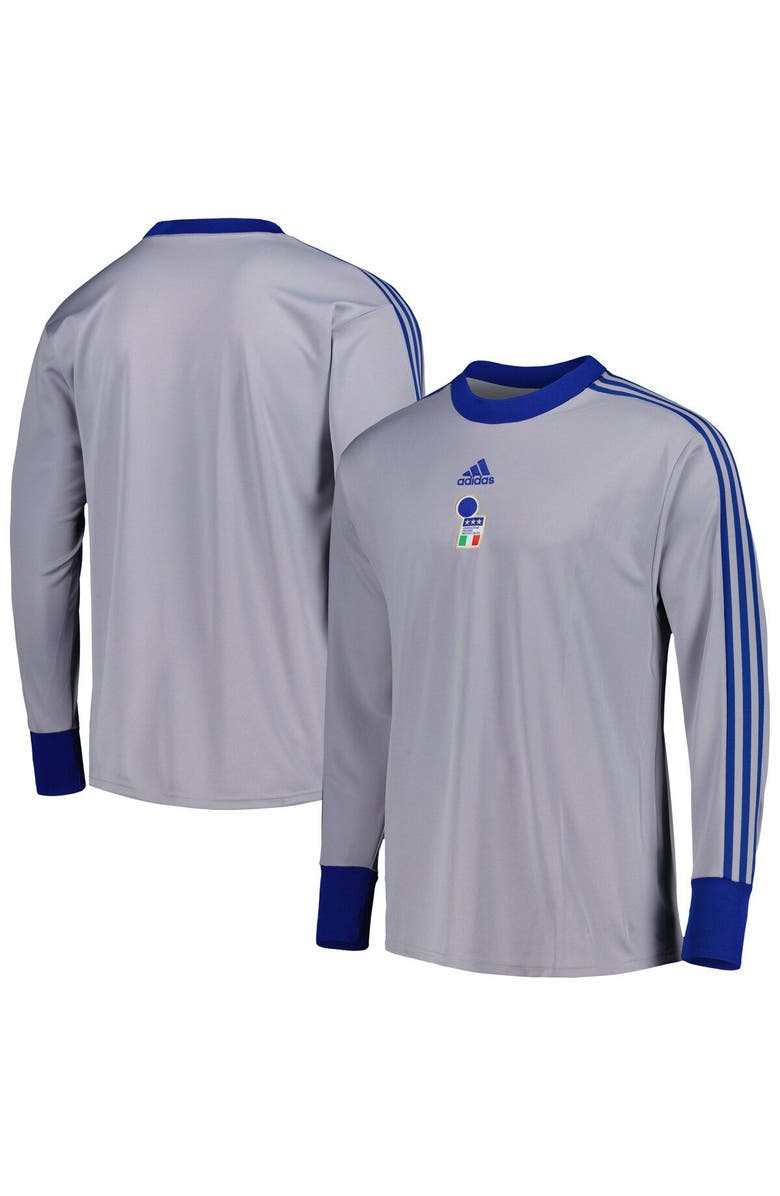adidas Men's adidas Gray Italy National Team Authentic Football Icon Goalkeeper Jersey, Main, color, Gray