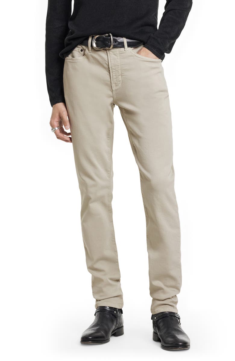 John Varvatos J702 Slim Fit Knit Jeans, Main, color, Terra Brown