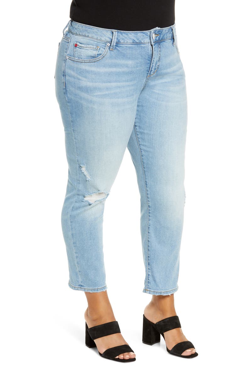 SLINK Jeans Distressed Crop Boyfriend Jeans, Alternate, color, Thea