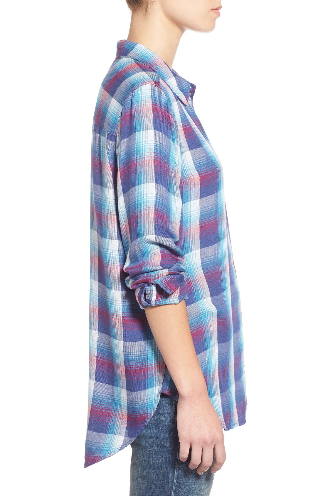 Treasure & Bond Treasure&Bond 'Long & Lean' Plaid Shirt (Women) | Nordstrom