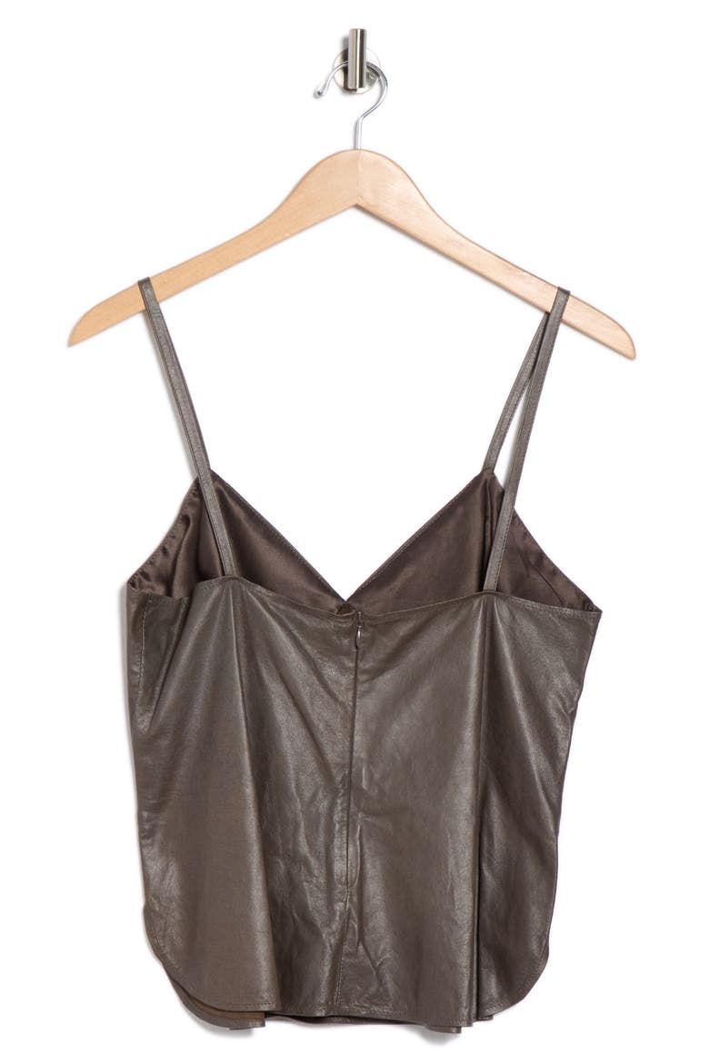 Campbell Leather Camisole, Alternate, color, FUDGE